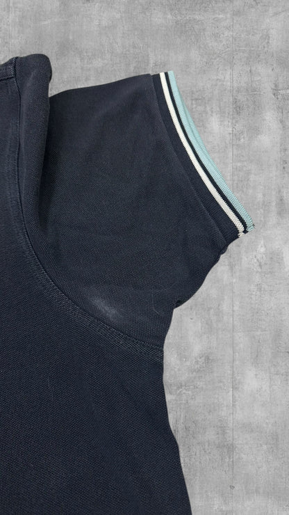 Fred Perry Polo Shirt Schwarzblau Weiß XL