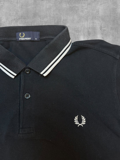 Fred Perry Polo Shirt Black White M