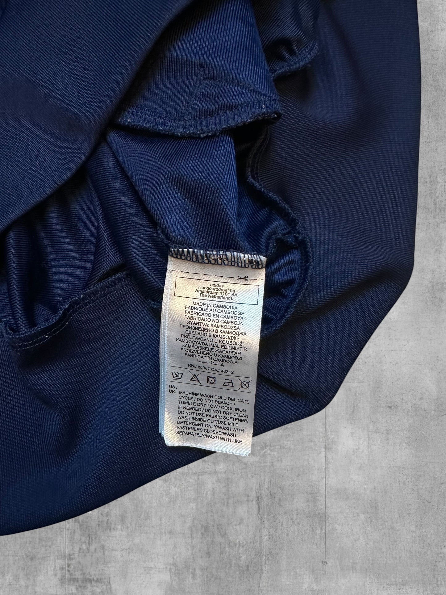 Adidas Firebird Trainingsjacke Navy Blau Weiß M - L