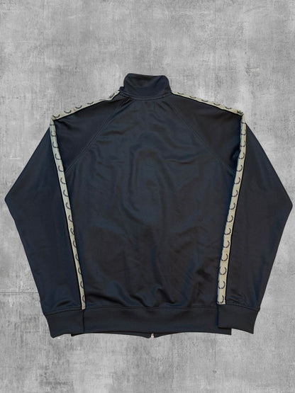 Fred Perry Trainingsjacke Taped Dunkelgrau Beige M