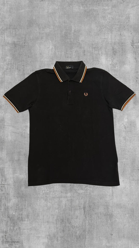 Fred Perry Polo Shirt Schwarz Orange XL