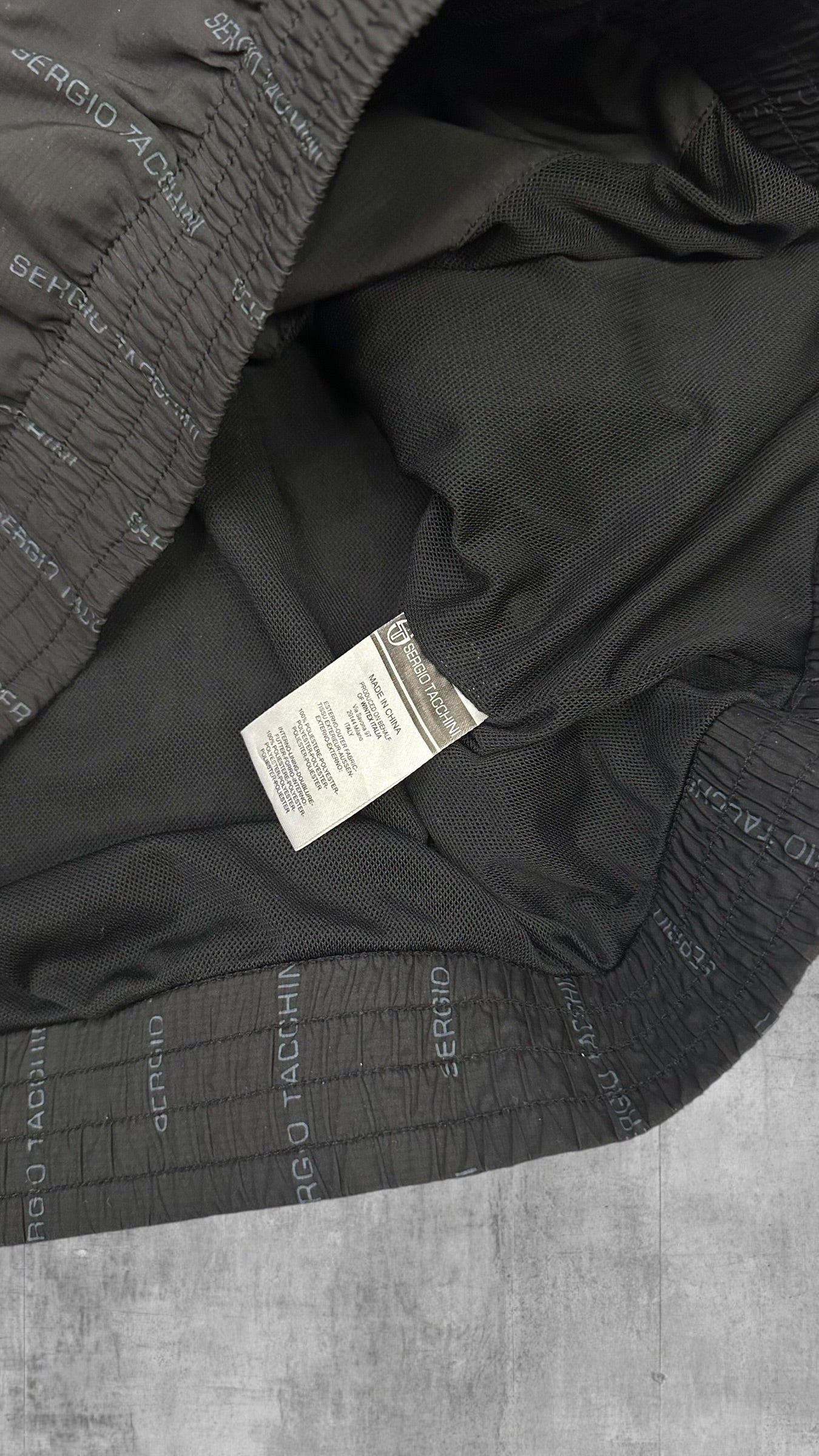 Sergio Tacchini Windbreaker Trainingsjacke Schwarz Grau Weiß XXL