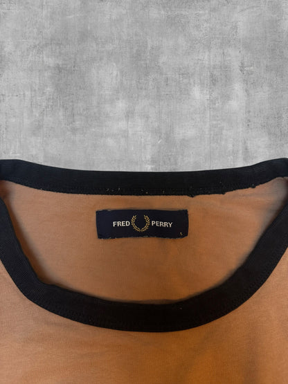 Fred Perry T-shirt Braun Schwarz L