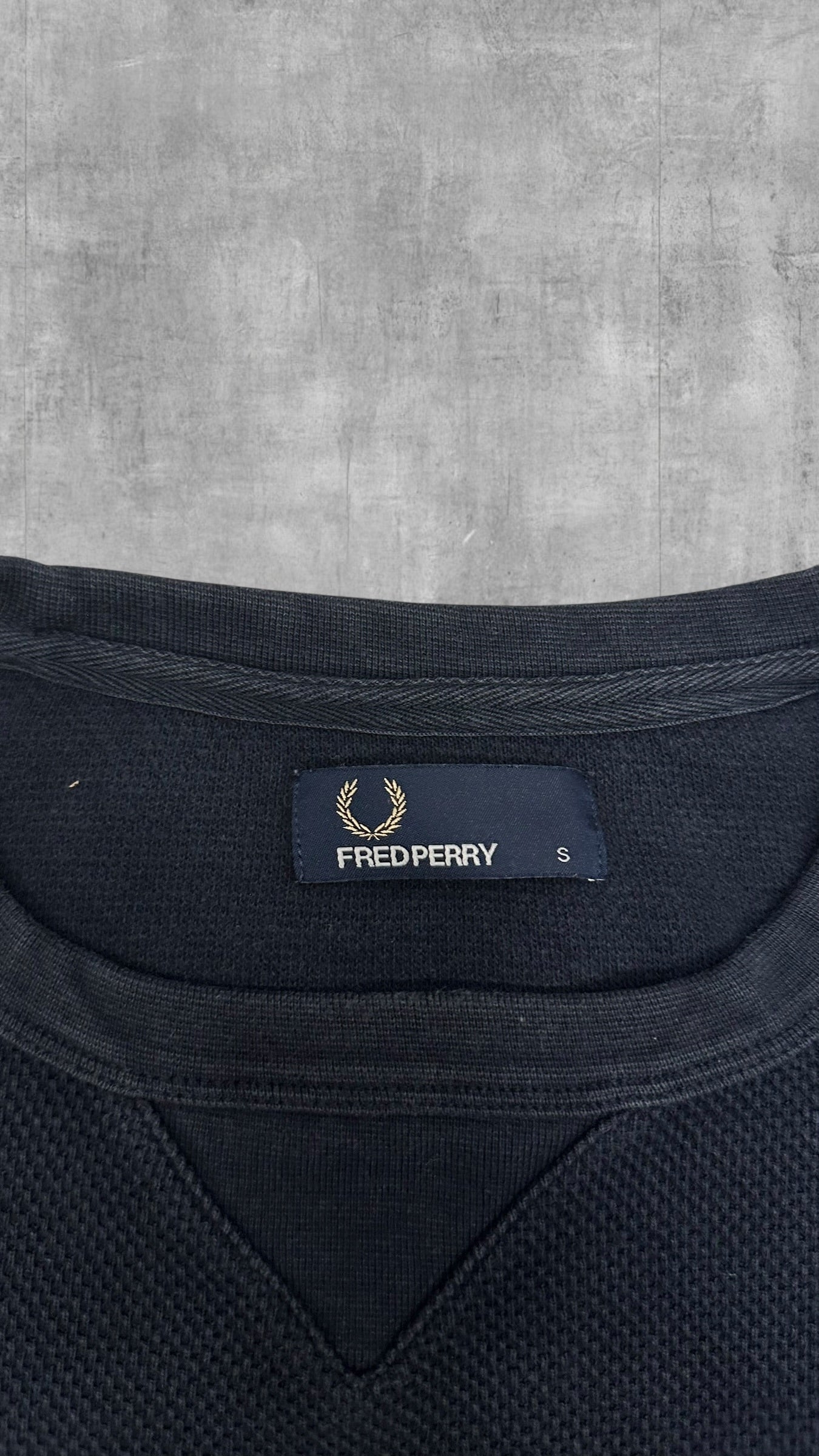 Fred Perry Sweatshirt Navy Blau Schwarz S