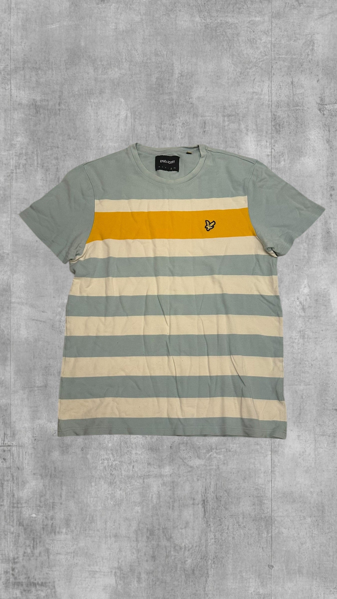 Lyle & Scott T-shirt Hellblau Gelb Weiß XL