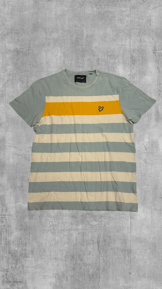 Lyle & Scott T-shirt Hellblau Gelb Weiß XL
