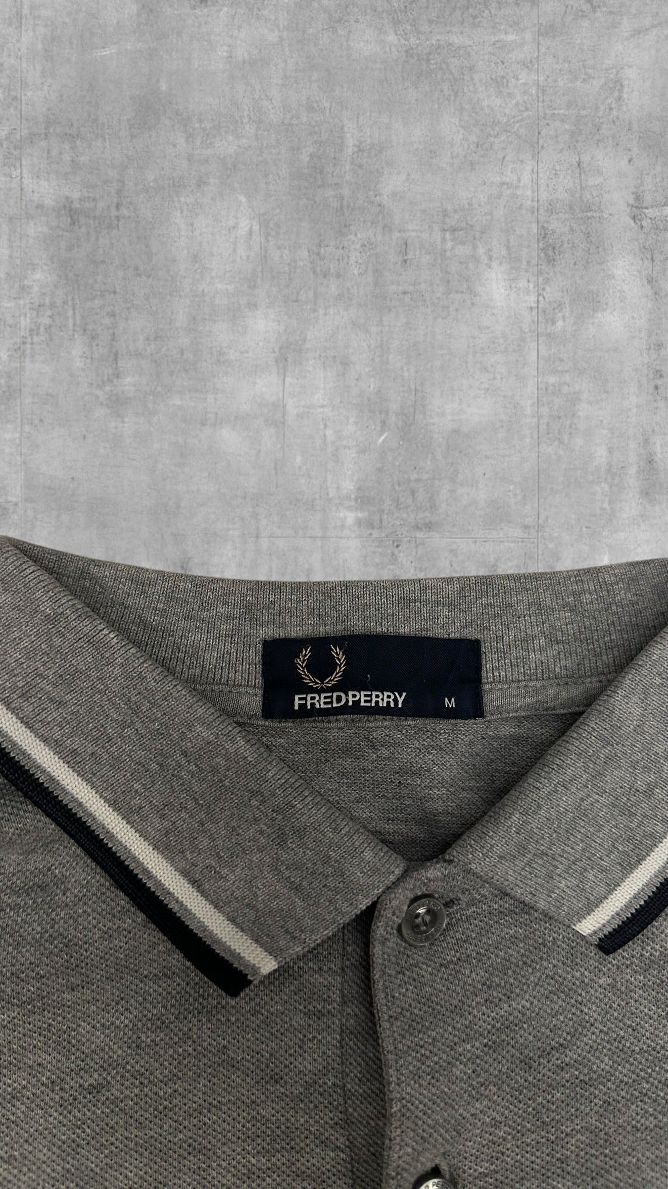 Fred Perry Polo Shirt Grau Schwarz M