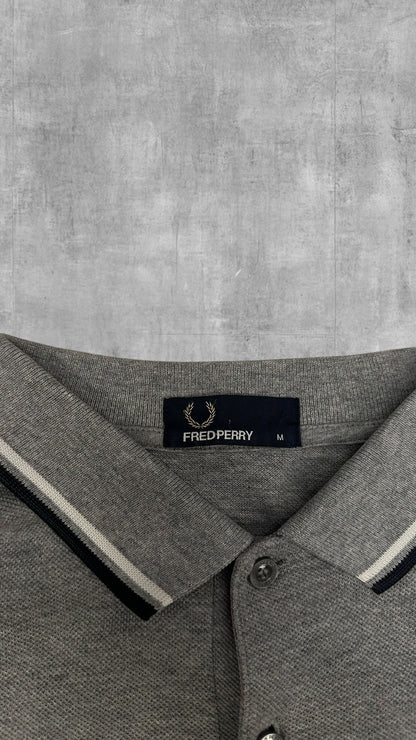 Fred Perry Polo Shirt Grau Schwarz M