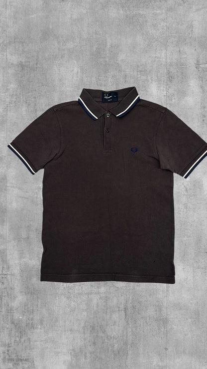 Fred Perry Polo Shirt Braungrau XS Slim Fit