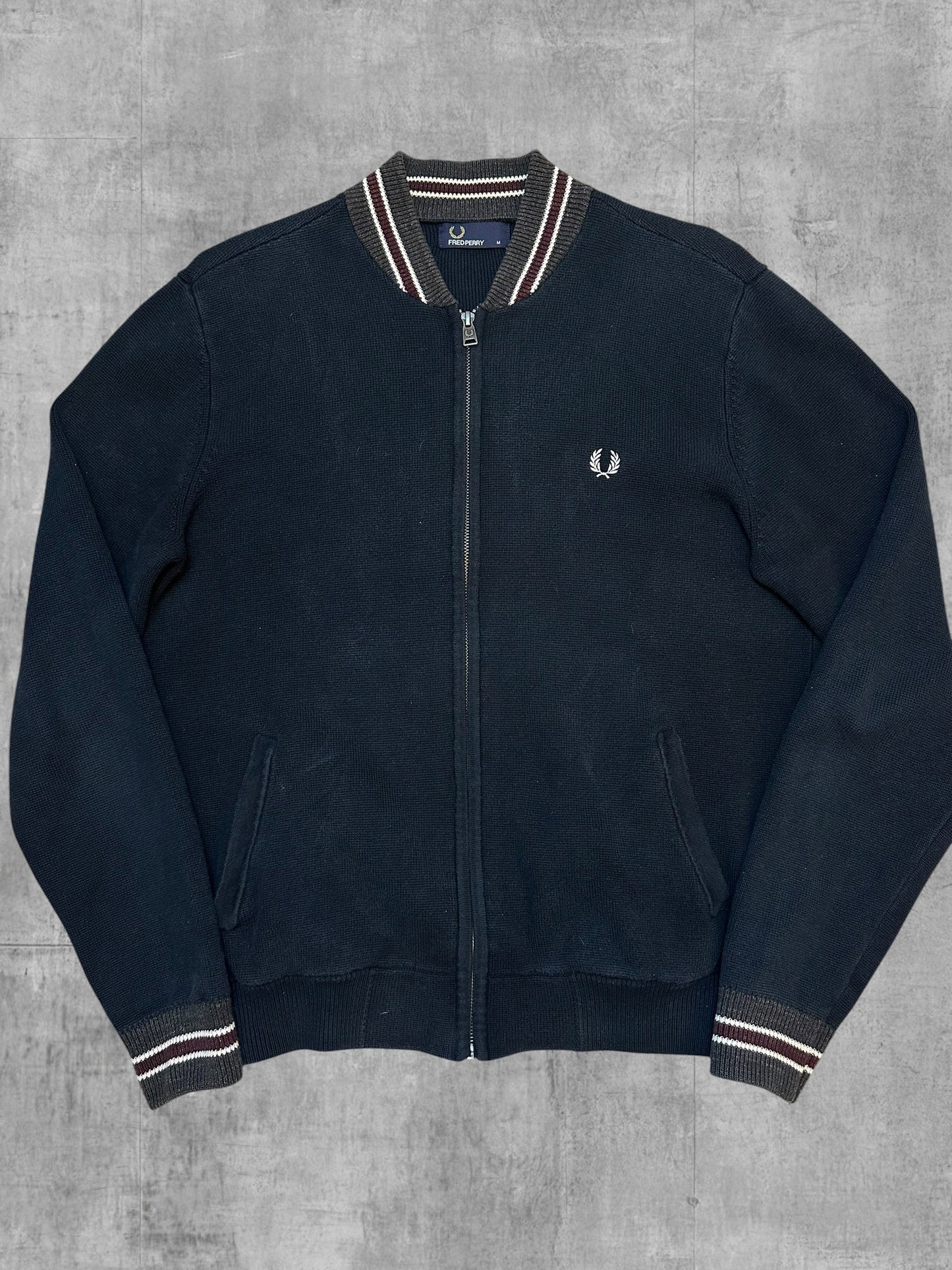 Fred Perry Strickjacke Navy Blau M