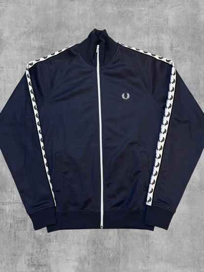 Fred Perry Trainingsjacke Taped Grau Weiß S