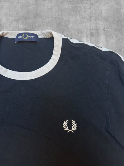 Fred Perry T-shirt taped Schwarz Weiß S