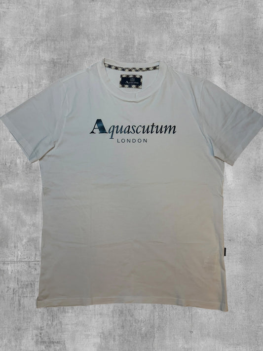 Aquascutum London T-Shirt Weiß M