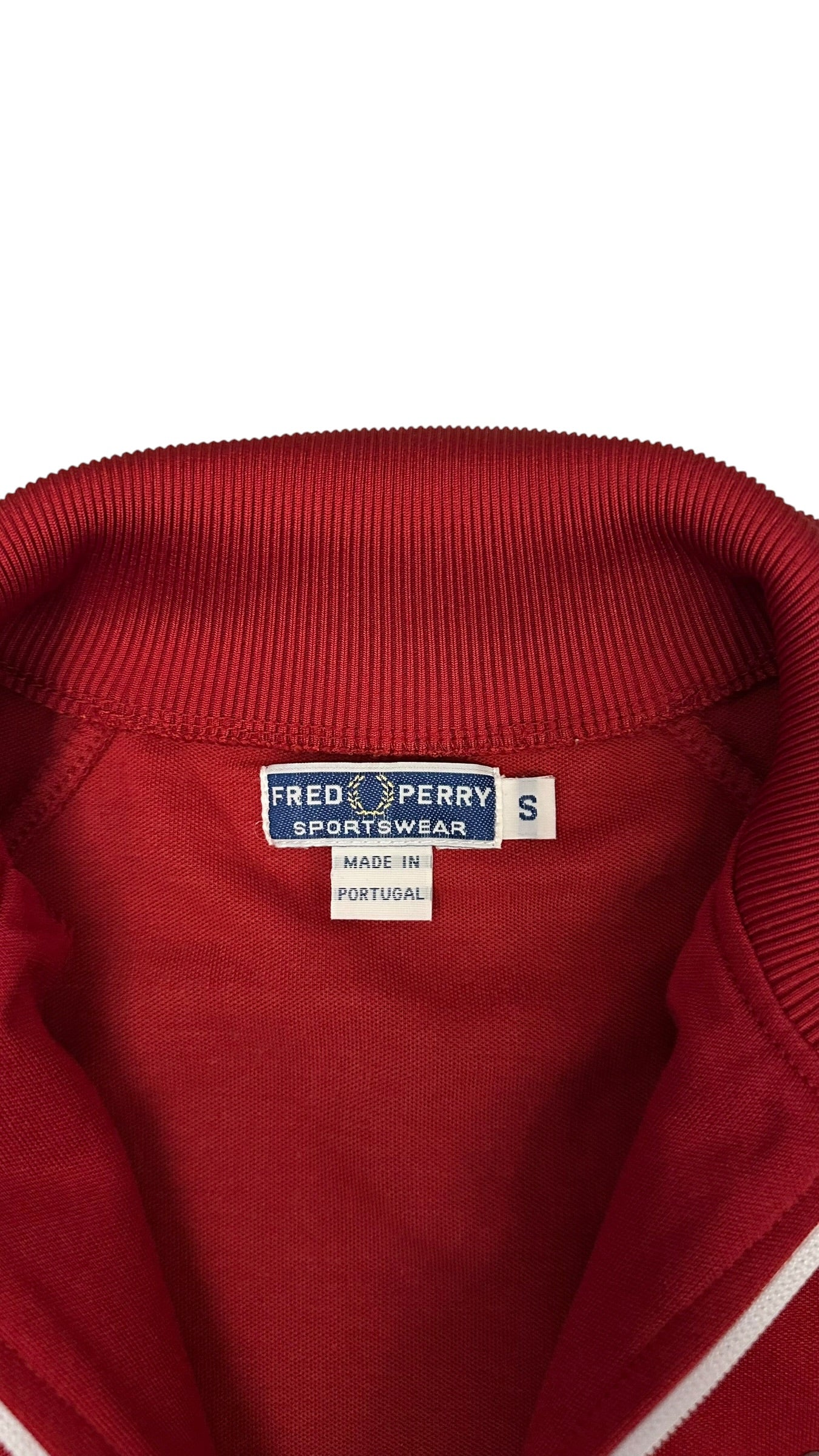 Fred Perry Vintage Trainingsjacke Taped Rot S