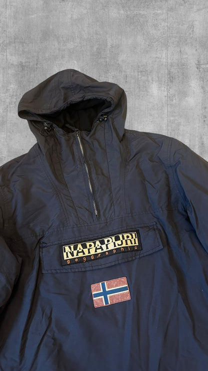 Napapijri Winterjacke Windbreaker Gefüttert Navy Blau/Schwarz XL