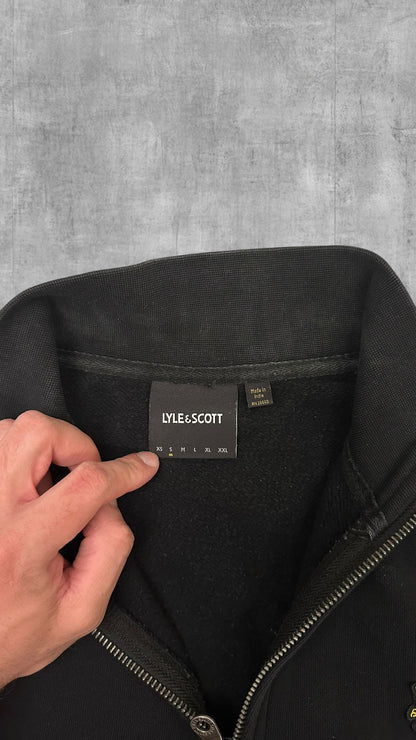 Lyle & Scott Half Zip Rollkragenpullover Schwarz S