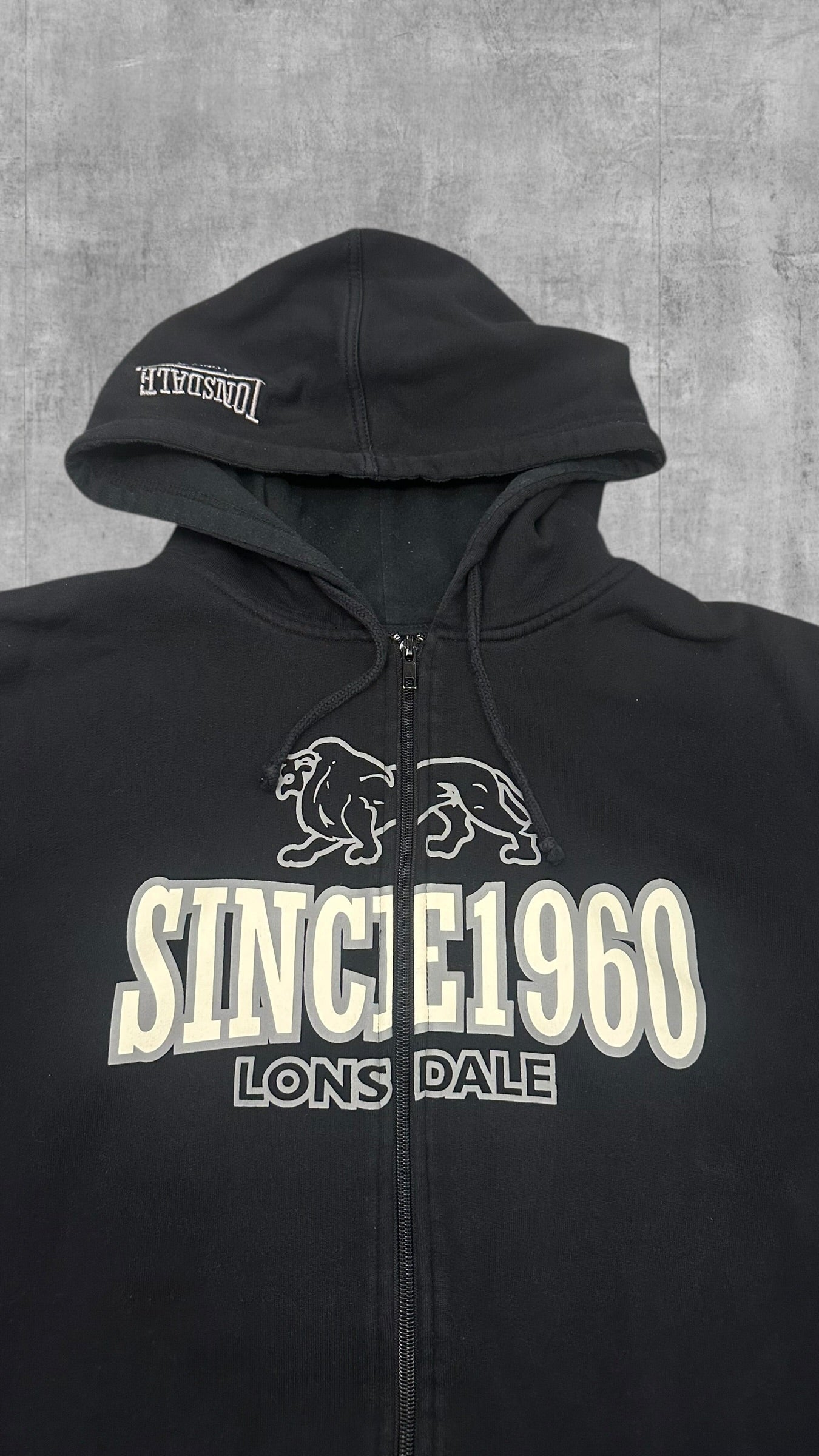 Lonsdale London Zip Hoodie Jacke Schwarz XL