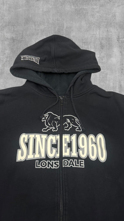 Lonsdale London Zip Hoodie Jacke Schwarz XL