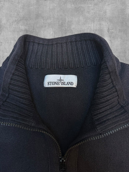 Stone Island Zip Rollkragenjacke Schwarz L