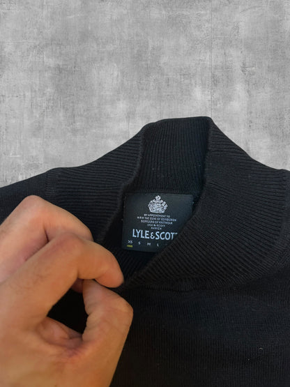 Lyle & Scott Rollkragen Sweatshirt Schwarz XS