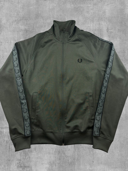 Fred Perry Trainingsjacke Taped Khaki Grau XS