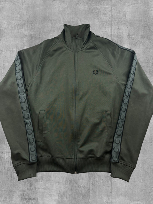Fred Perry Trainingsjacke Taped Khaki Grau XS