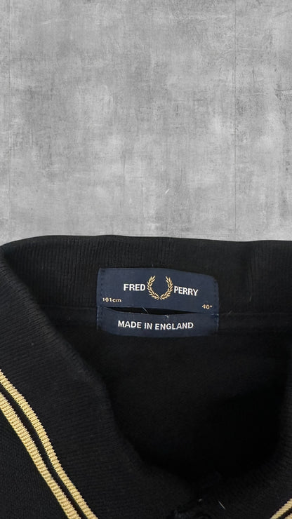 Fred Perry Polo Shirt Schwarz beige M