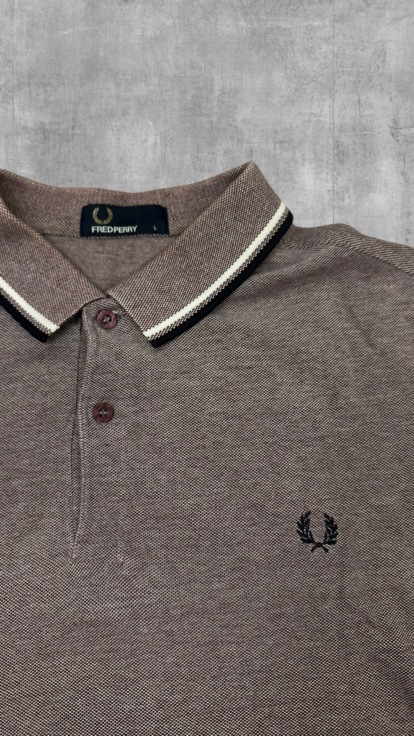 Fred Perry Polo Shirt Rose grau L