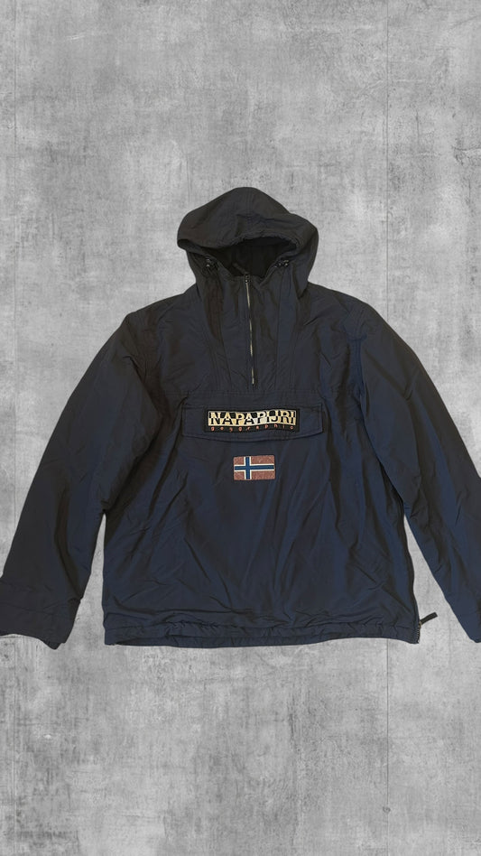 Napapijri Winterjacke Windbreaker Gefüttert Navy Blau/Schwarz XL