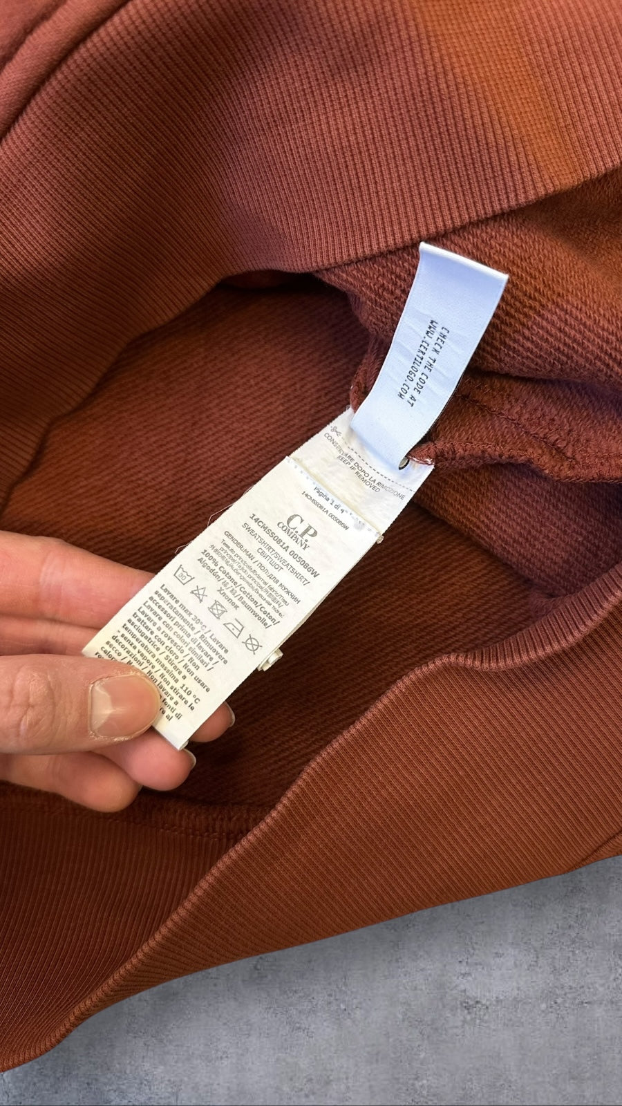 C.P. Company Half Zip Sweatshirt Rostrot L