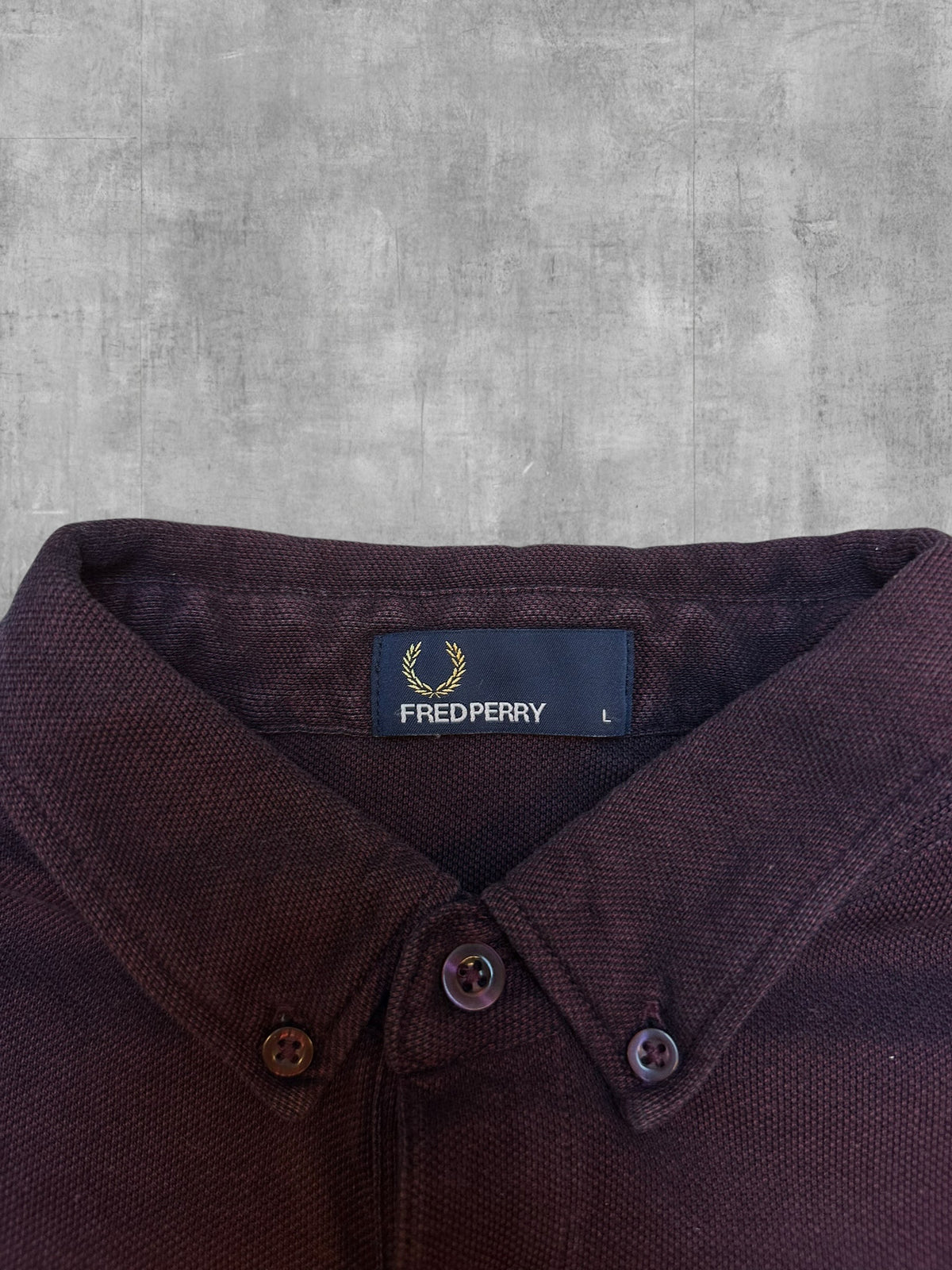 Fred Perry Polo Shirt Weinrot L