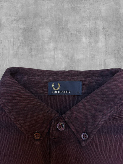 Fred Perry Polo Shirt Weinrot L