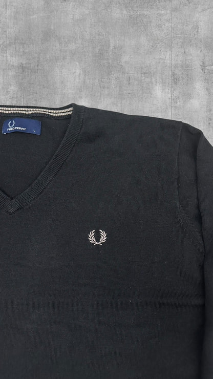 Fred Perry Sweatshirt Sweater Pullover Hoodie Schwarz L