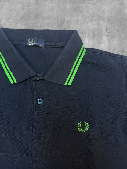 Fred Perry Polo Shirt Schwarz Grün M