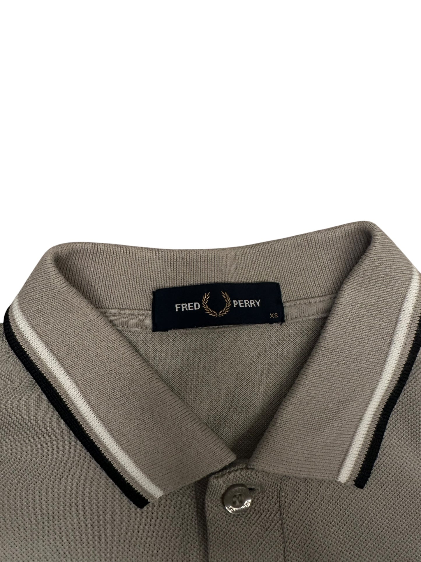 Fred Perry Polo Shirt Hellgrau Schwarz XS
