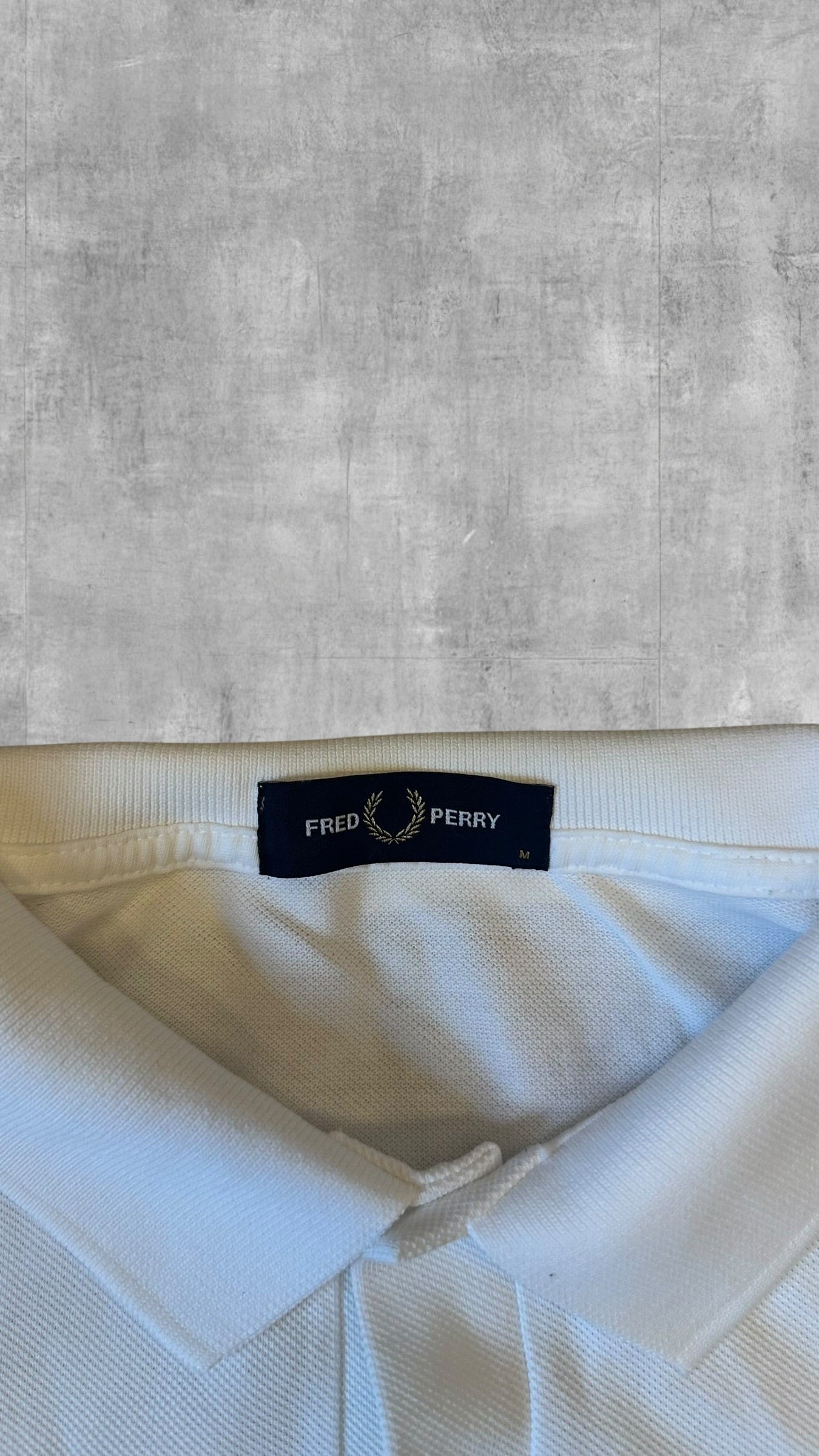 Fred Perry Polo Shirt Weiß Schwarz M
