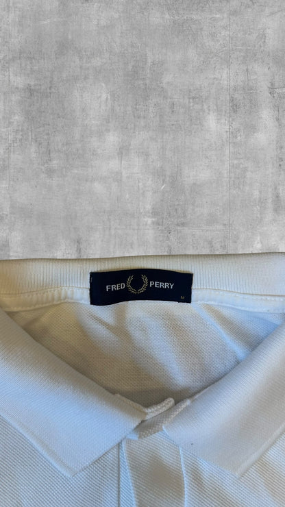 Fred Perry Polo Shirt Weiß Schwarz M