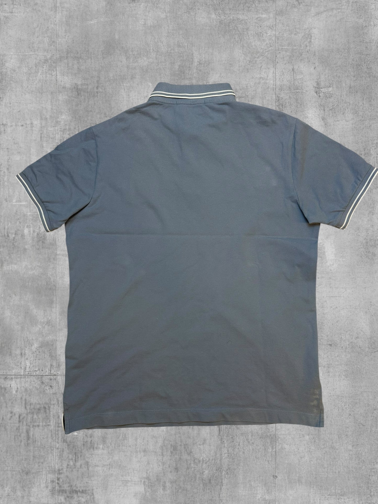 Stone Island Polo Shirt Türkisgrau Weiß M Slim Fit