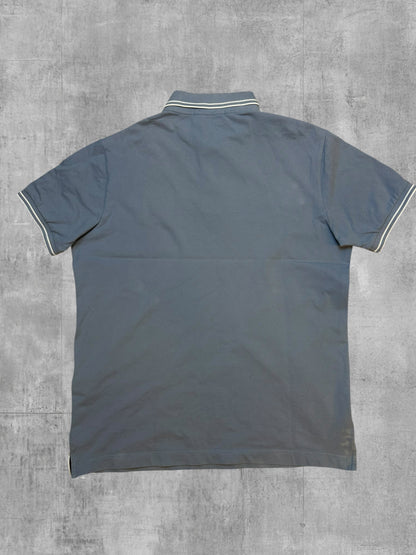 Stone Island Polo Shirt Türkisgrau Weiß M Slim Fit