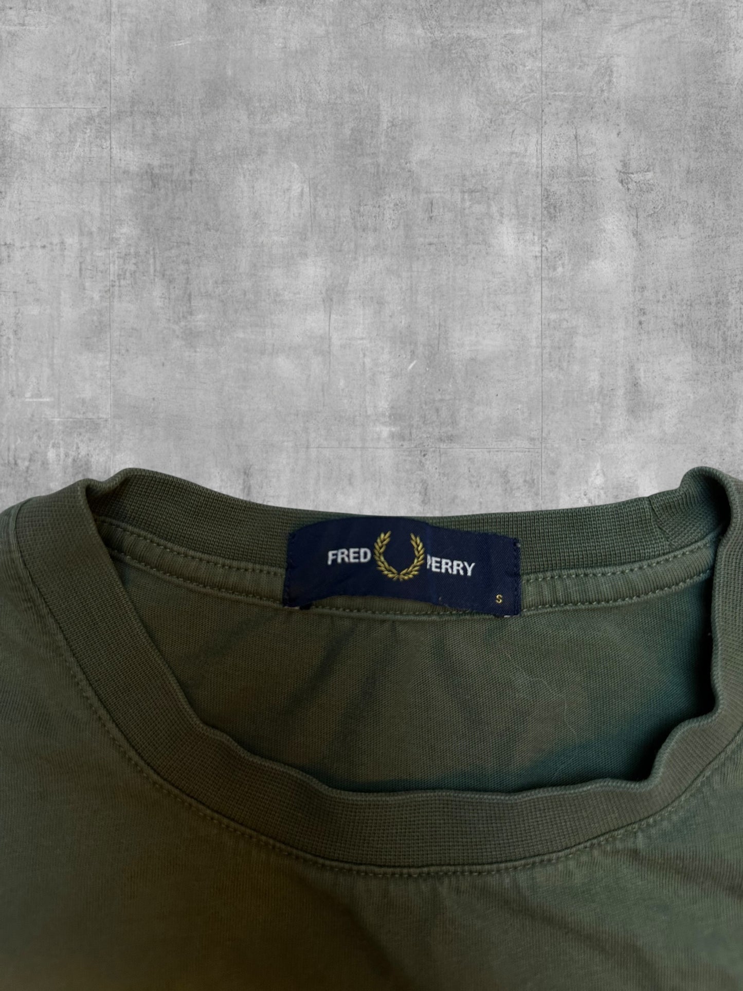 Fred Perry T-shirt Olivgrün Schwarz S