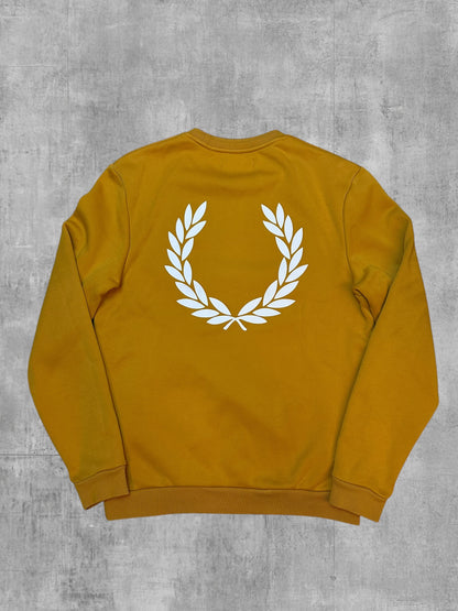 Fred Perry Sweatshirt Backprint Ocker S