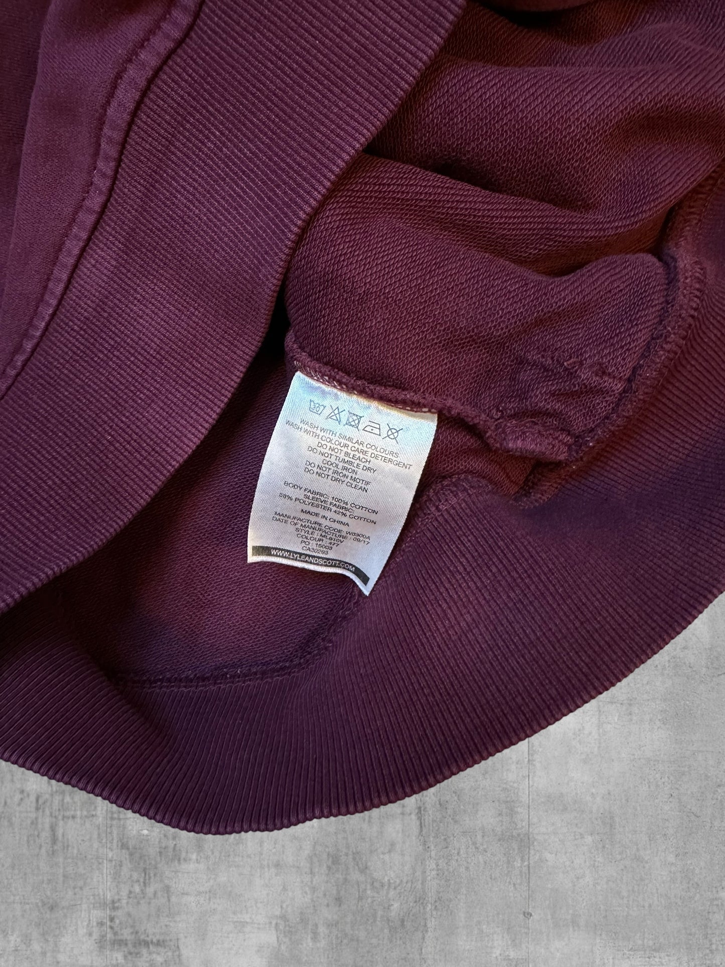 Lyle & Scott Zip Jacke Weinrot M