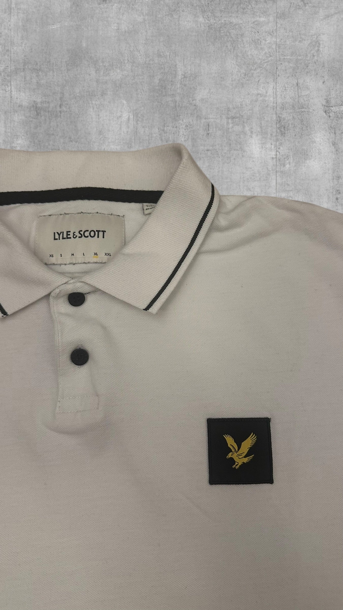 Lyle & Scott Polo Shirt Weiß Schwarz XL