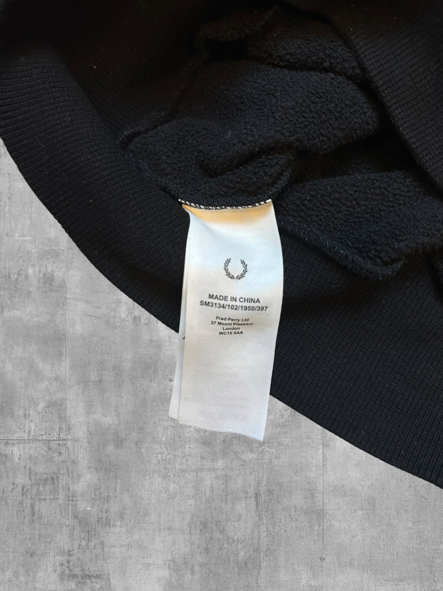 Fred Perry Sweatshirt taped Schwarz S