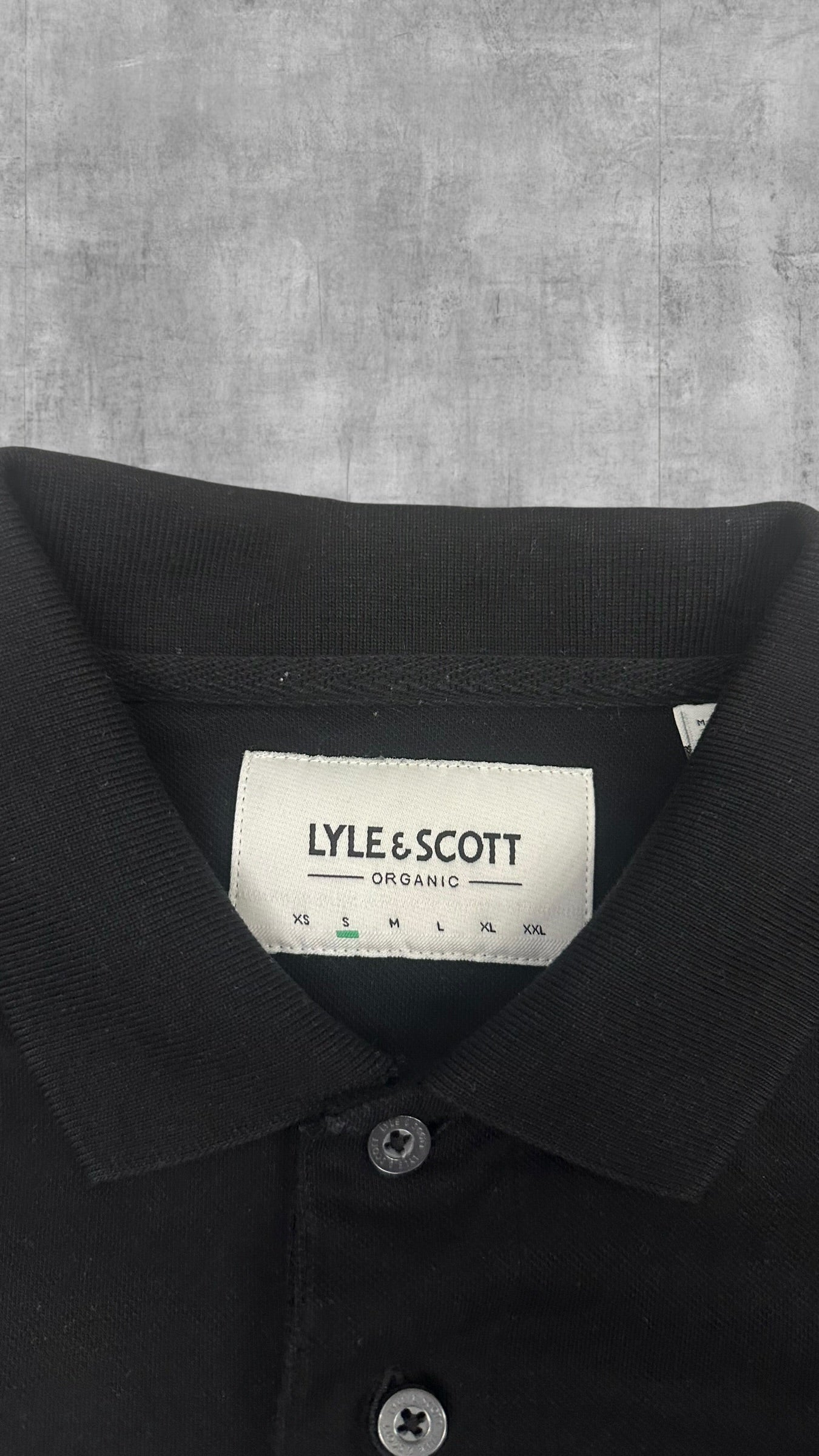 Lyle & Scott Langarm Polo Shirt Schwarz S