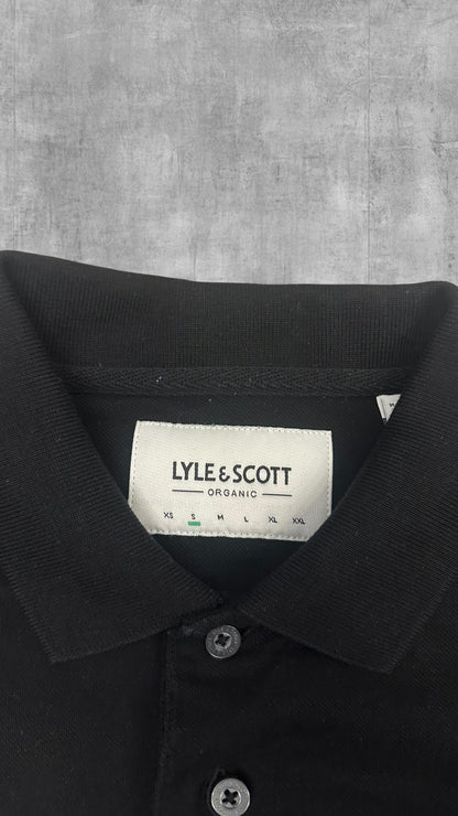 Lyle & Scott Langarm Polo Shirt Schwarz S