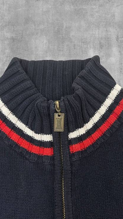 Lonsdale London Zip Jacke Baumwolle Schwarzblau Rot XXL