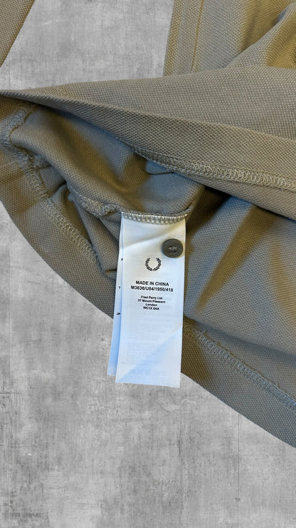 Fred Perry Polo Shirt Langarm Beige M