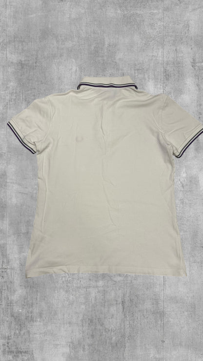 Fred Perry Polo Shirt Weiß Blau M