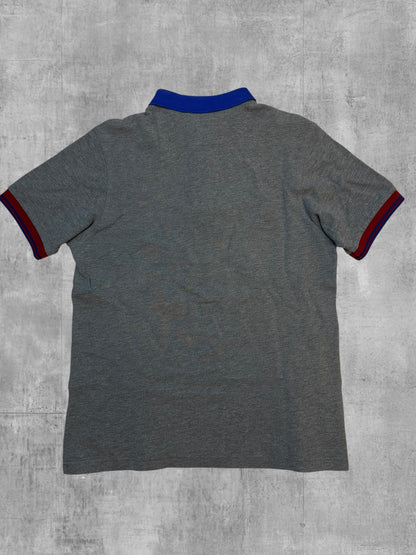 Fred Perry Polo Shirt Grau Blau Weinrot M Slim Fit